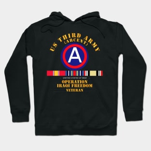 3rd US Army - Iraq Freedom Vet w Svc wo DS Hoodie